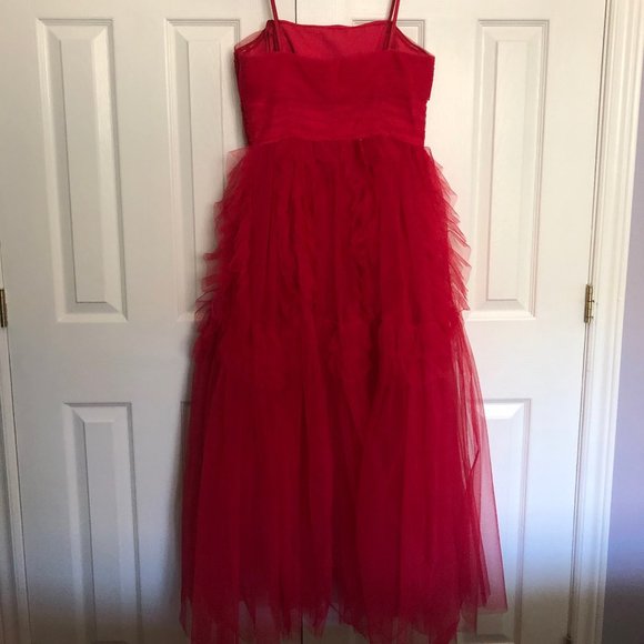 Strapless Ruffle- Trimmed Gown - Picture 5 of 5